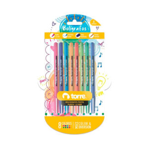 Boligrafo Set 8 Bolígrafos 1,0 Mm Color Fun Torre