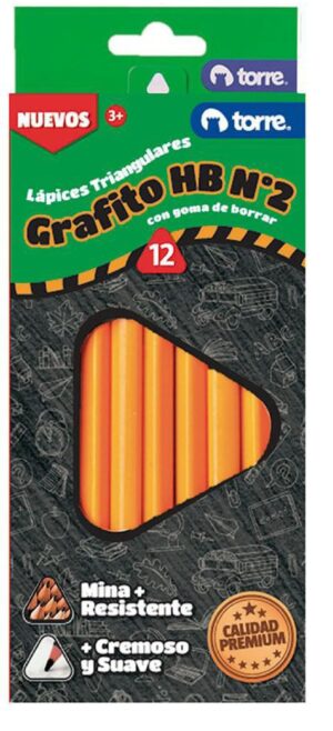 Lapiz Grafito Triang 12 U. Torre C/ Goma