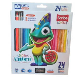 Color U.Punta Triang Scribe 24Pza 24U