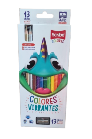 Color U.Punta Triang Scribe 12Pza