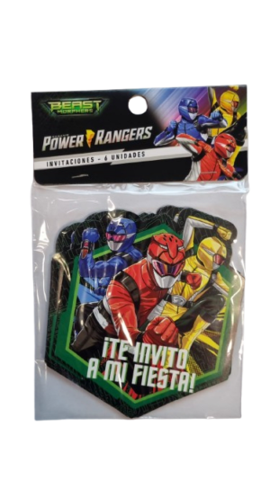 Invitaciones Power Ranger