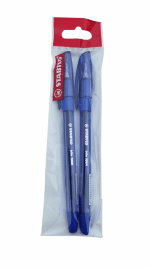 Set 2 Lapices Pasta Azul Stabilo